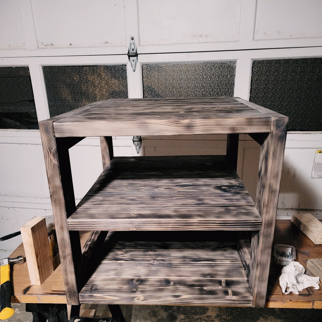 Tables stained with weathered oak stain