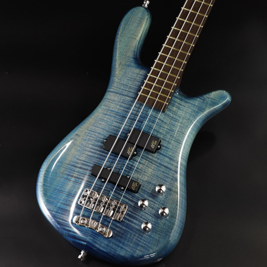 Guitar with Bleached Blue Stain & High Polish Finish