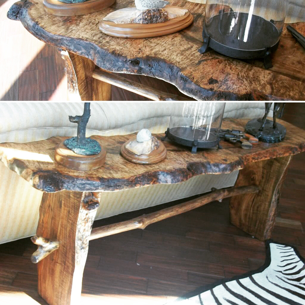 Curly maple with walnut stain