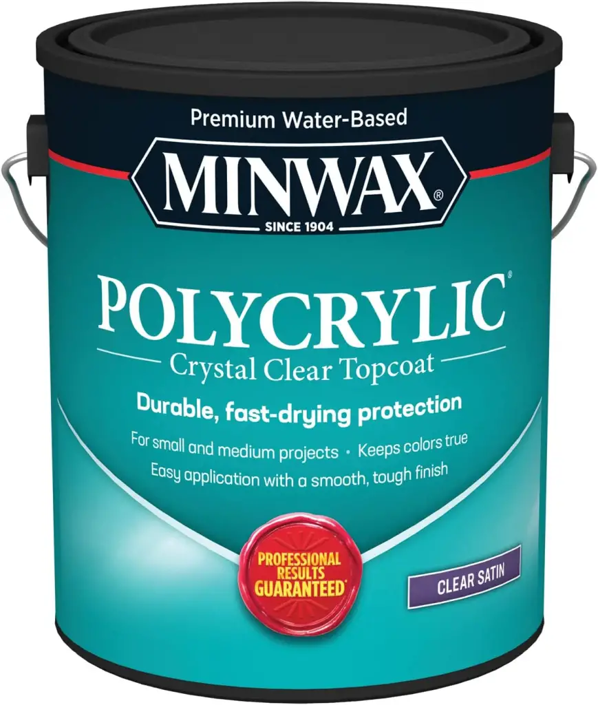 Minwax Clear Polycrylic Water-Based Finish Satin